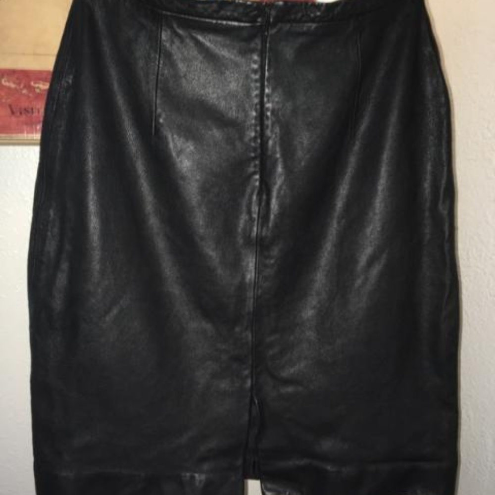Ralph Lauren %100 leather skirt